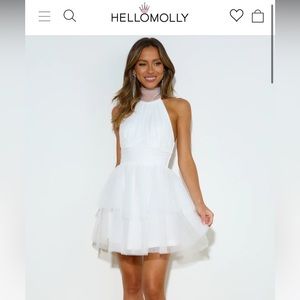 Hello Molly White Halter Wedding Dress